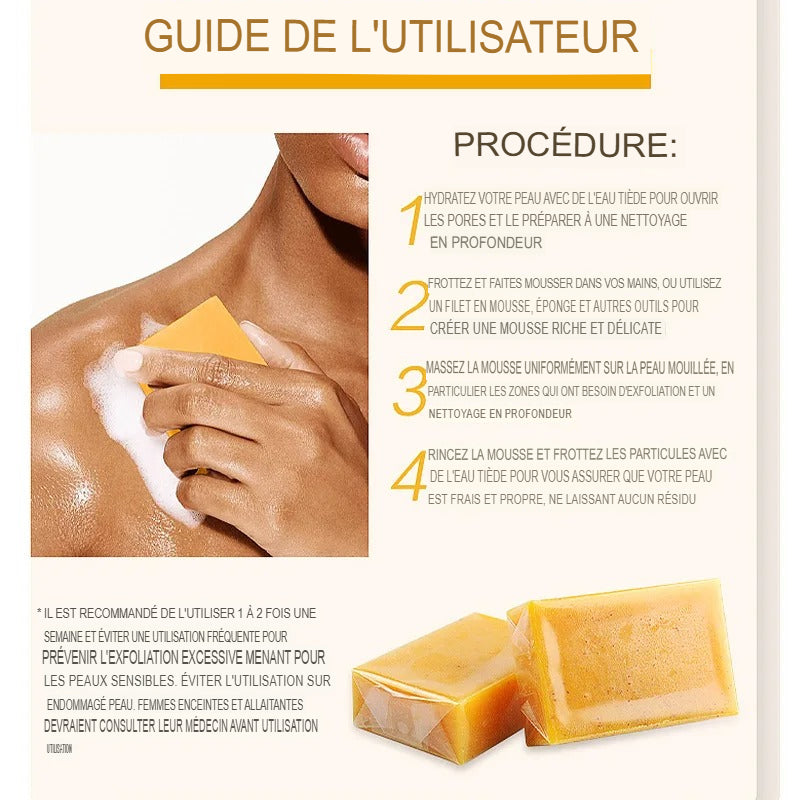 VEEMUNA-Savon Éclaircissant au Curcuma & Acide Kojique VEEMUNA